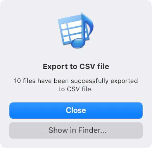 Export files to iTunes from Amvidia Tag Editor for Mac