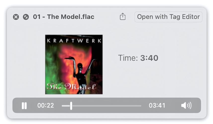 FLAC file with Vorbis ID3v2.4 tags in Quick Look panel