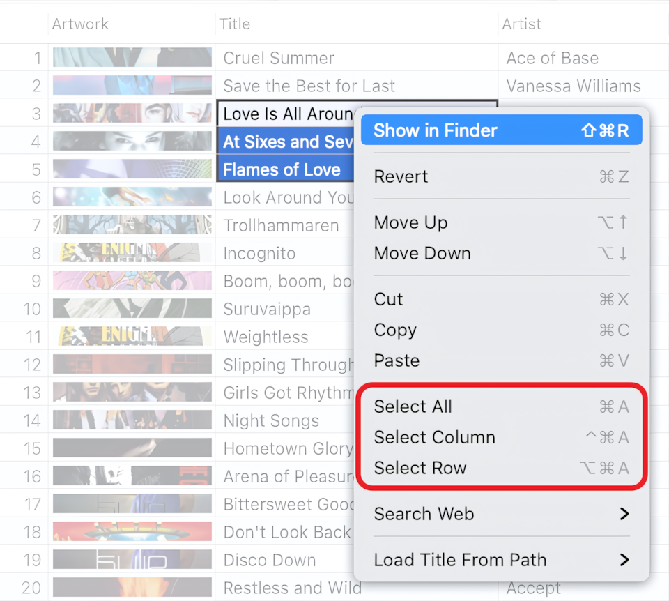 Invoke Show in Finder in the Tag Editor