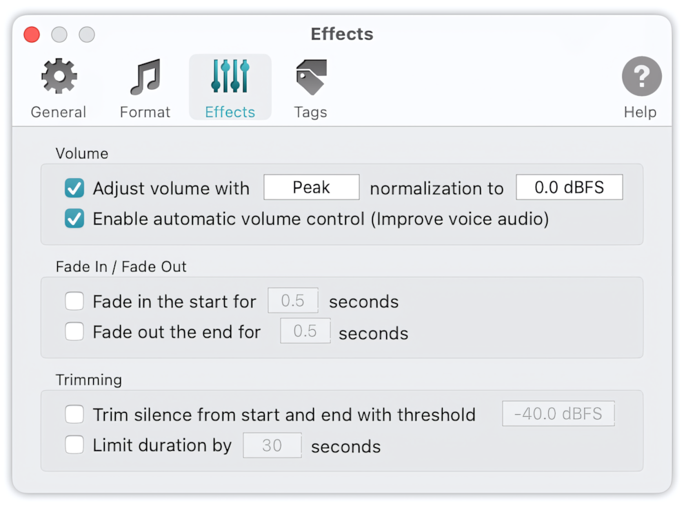 To WAV Converter for Mac OS - Peak Normalization and Automatic Volume Control